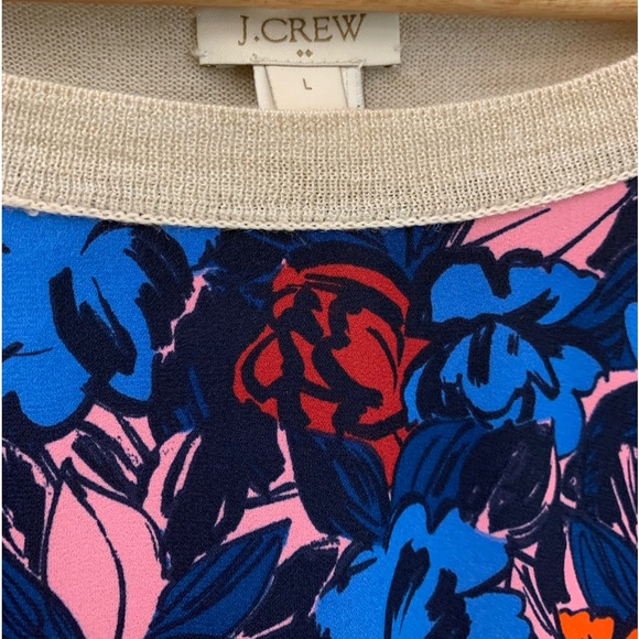 J. Crew Sheer Floral Blouse size Large - Picture 3 of 6